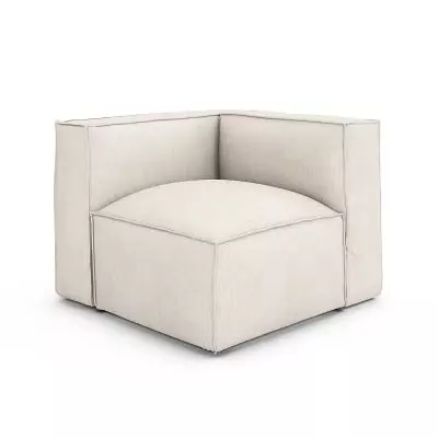 Canapé d'angle beige modulable