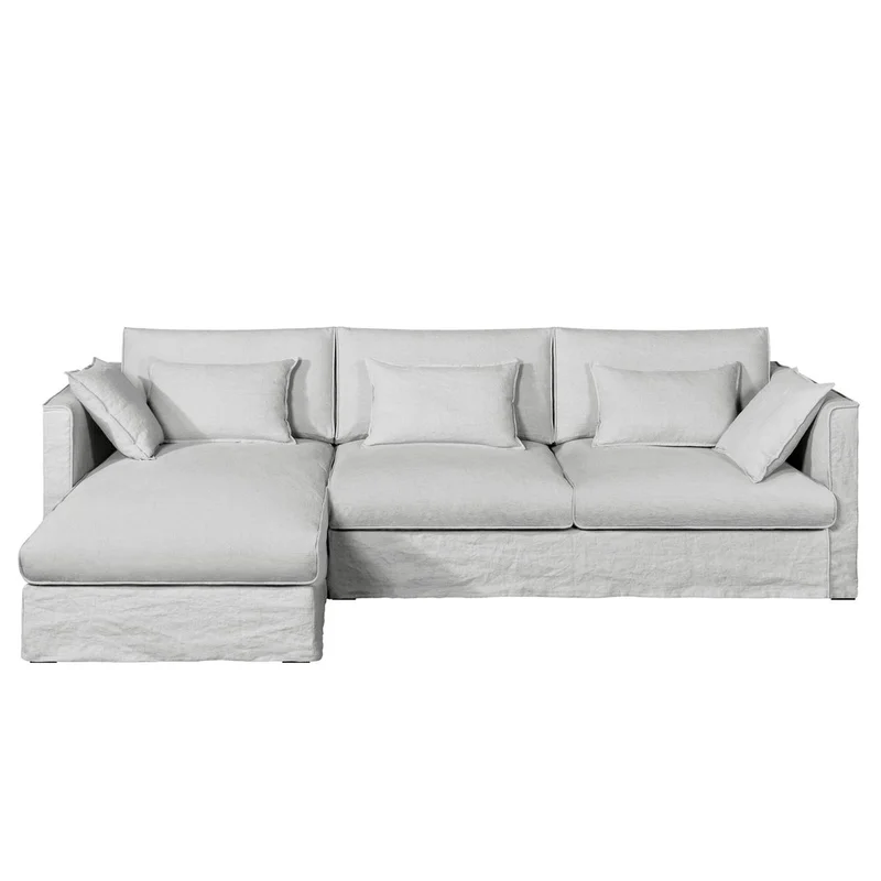 canapé d'angle confortable blanc